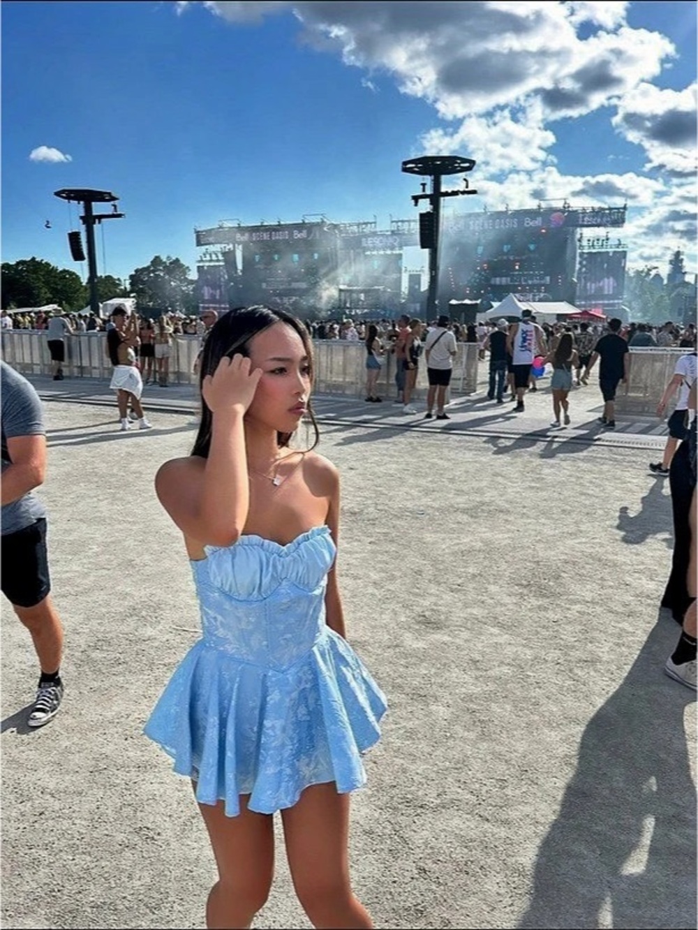 Blue Mini Dress for raves and Halloween